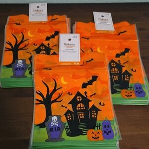 Halloween Haunted House Treat Bags - Orange and Black